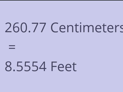 260.77 CM TO FEET