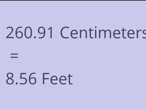 260.91 CM TO FEET