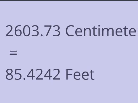 2603.73 CM TO FEET