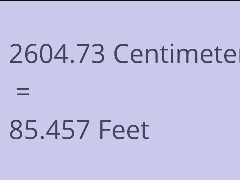 2604.73 CM TO FEET