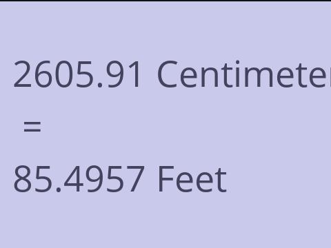 2605.91 CM TO FEET