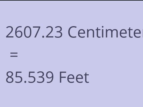 2607.23 CM TO FEET