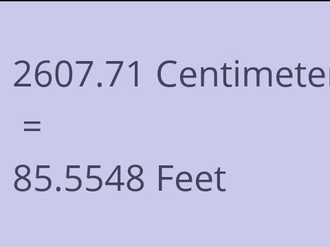 2607.71 CM TO FEET