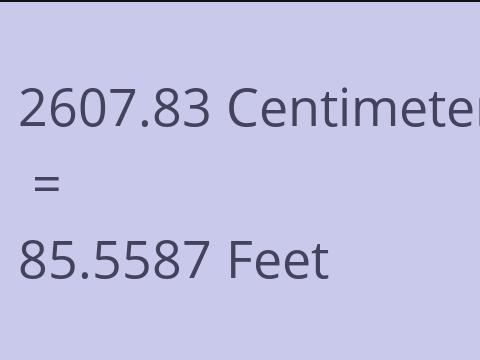 2607.83 CM TO FEET
