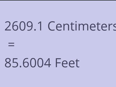 2609.1 CM TO FEET