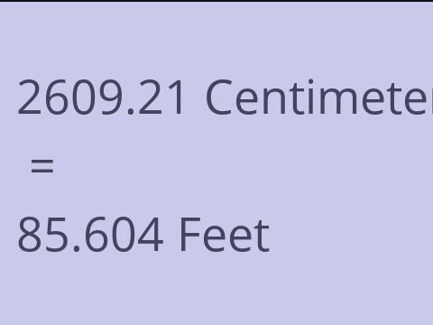 2609.21 CM TO FEET