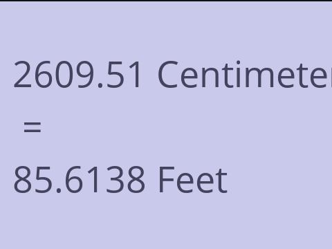 2609.51 CM TO FEET