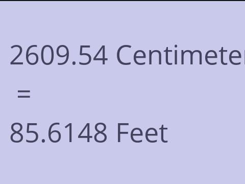 2609.54 CM TO FEET