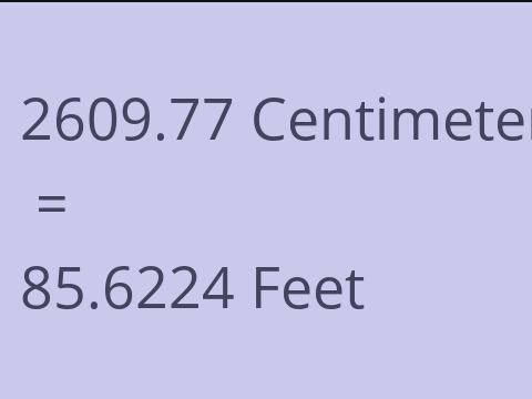 2609.77 CM TO FEET