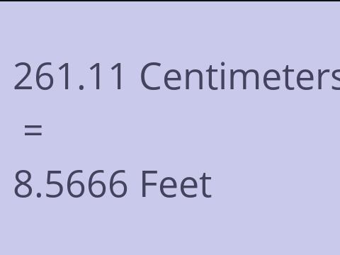 261.11 CM TO FEET