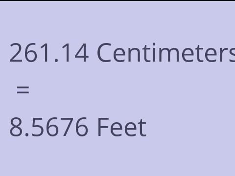 261.14 CM TO FEET