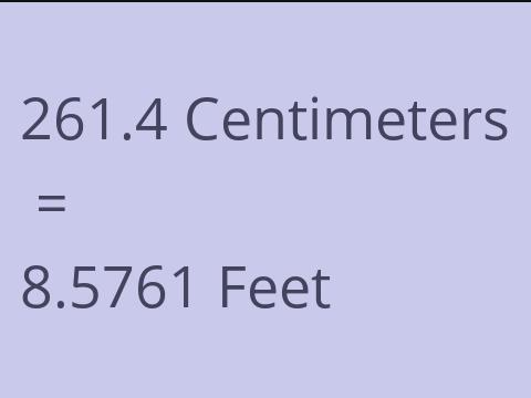 261.4 CM TO FEET