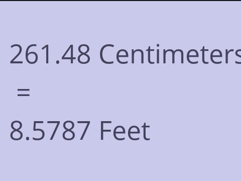 261.48 CM TO FEET