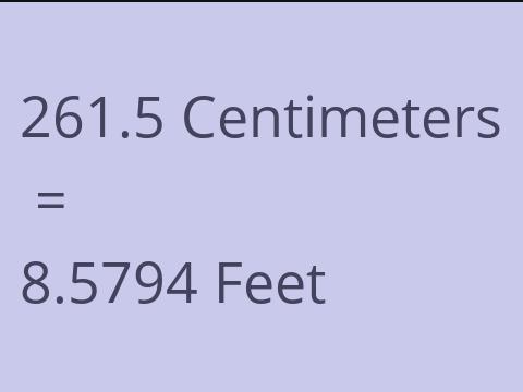 261.5 CM TO FEET