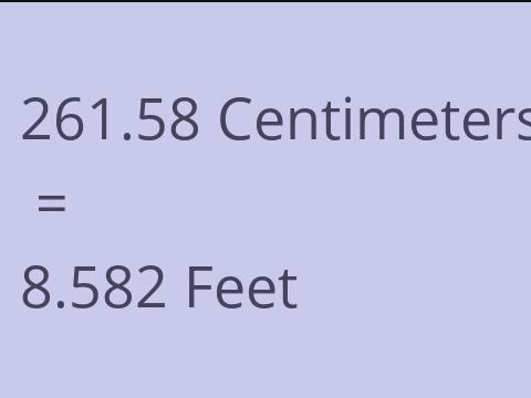 261.58 CM TO FEET