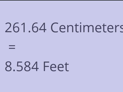 261.64 CM TO FEET