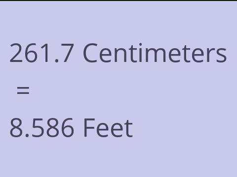 261.7 CM TO FEET