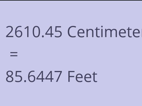 2610.45 CM TO FEET
