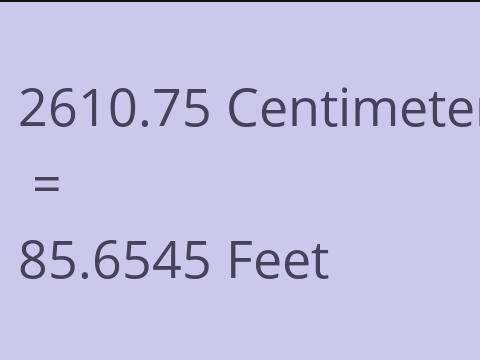 2610.75 CM TO FEET