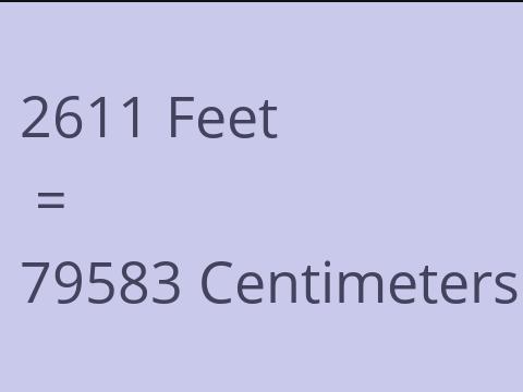 2611 FEET TO CM