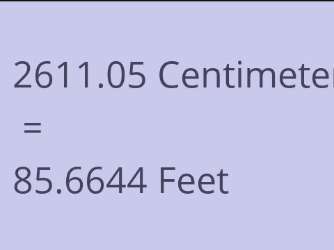2611.05 CM TO FEET