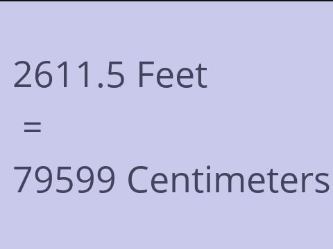 2611.5 FEET TO CM