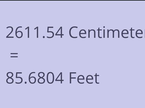 2611.54 CM TO FEET