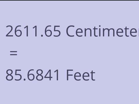 2611.65 CM TO FEET
