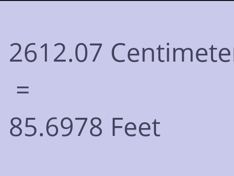 2612.07 CM TO FEET
