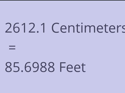 2612.1 CM TO FEET
