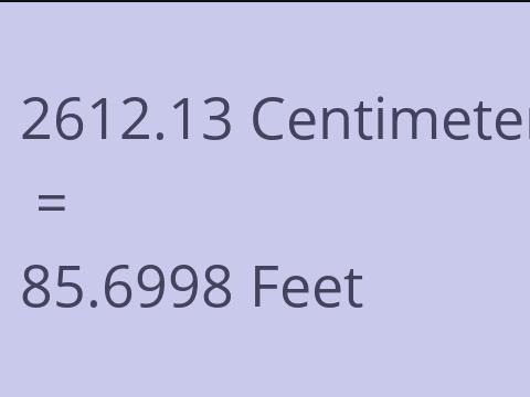 2612.13 CM TO FEET