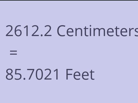 2612.2 CM TO FEET