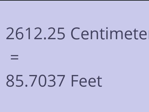 2612.25 CM TO FEET