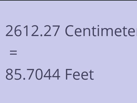 2612.27 CM TO FEET