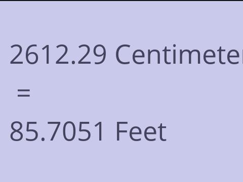 2612.29 CM TO FEET
