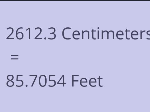 2612.3 CM TO FEET