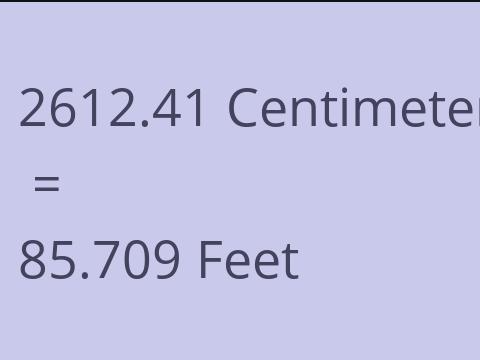 2612.41 CM TO FEET
