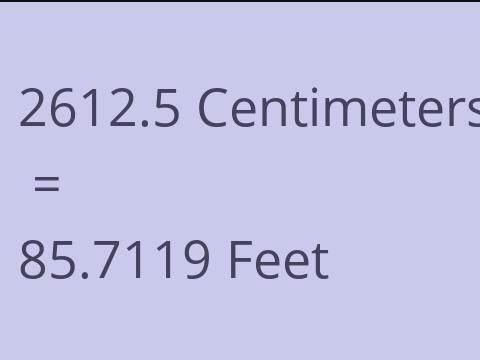 2612.5 CM TO FEET