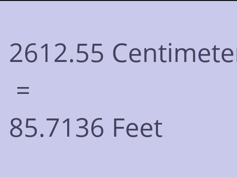 2612.55 CM TO FEET