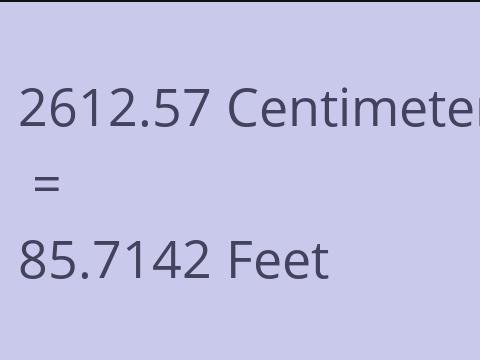 2612.57 CM TO FEET
