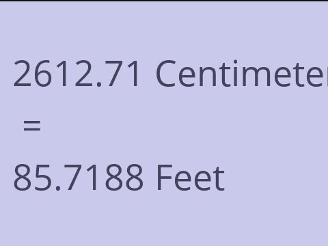 2612.71 CM TO FEET
