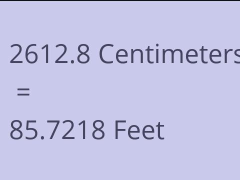 2612.8 CM TO FEET
