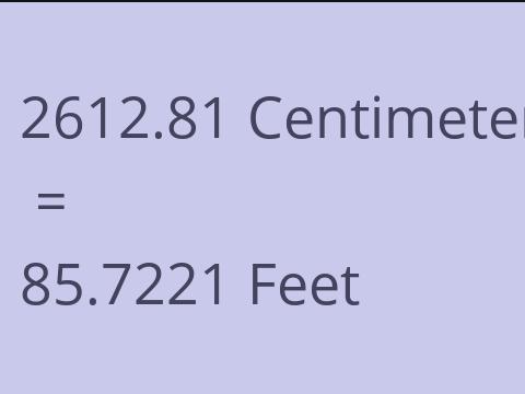 2612.81 CM TO FEET