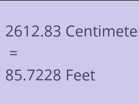 2612.83 CM TO FEET