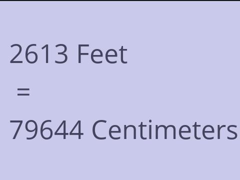 2613 FEET TO CM