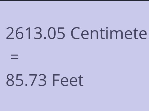 2613.05 CM TO FEET