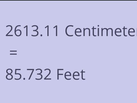 2613.11 CM TO FEET