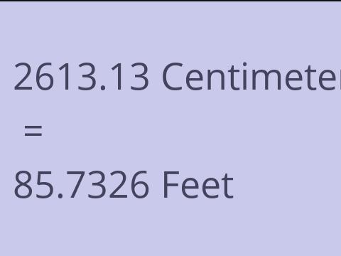 2613.13 CM TO FEET