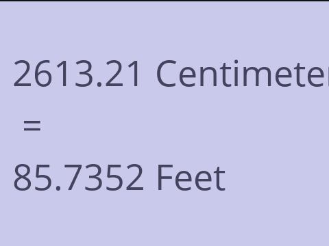 2613.21 CM TO FEET