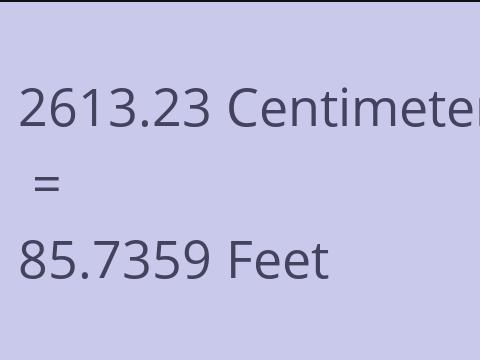2613.23 CM TO FEET